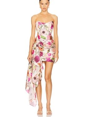 Katie May Chasing Dawn Gown in Pink Daisy - Size Medium